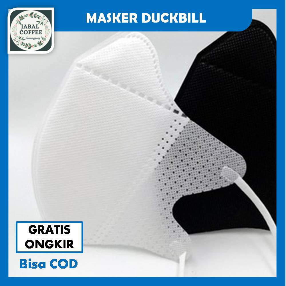 Masker Duckbill Garis / Face Mask Duckbill Putih Protective 3 Ply / Masker Duckbill 3 Ply 50 Pc J94