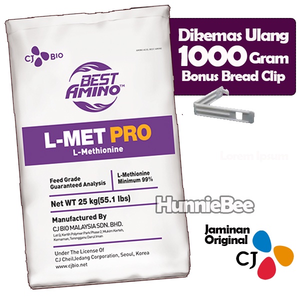L-Methionine PRO 1000 gr untuk Pemacu Pertumbuhan Ternak