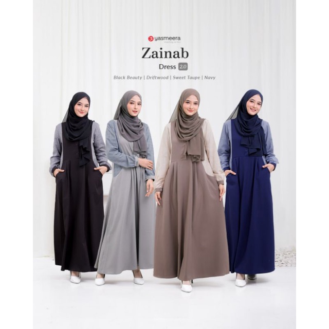 ZAINAB DRESS BY YASMEERA | Gamis Kombinasi |