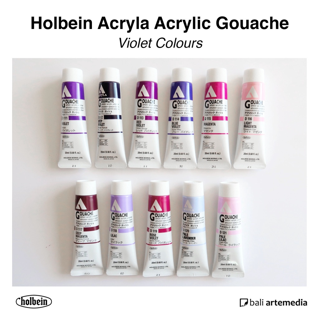 Holbein Acryla VIOLET Acrylic Gouache Paint 20ml