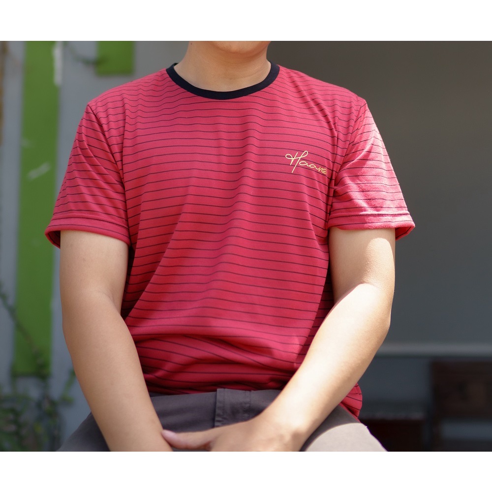 Kaos Salur/ Kaos Garis-garis/Kaos Stripe Pria Wanita- Almach