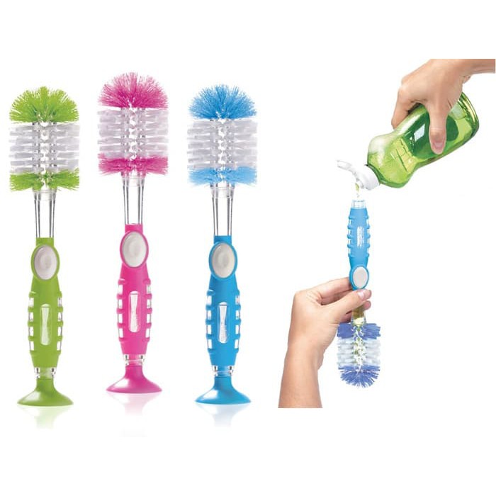 Munchkin Soap Dispensing Bottle Brush (Bisa Diisi Cairan Pembersih)