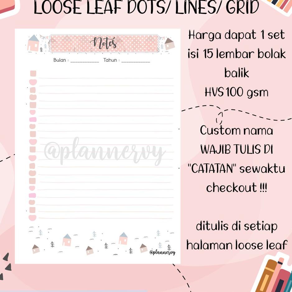 

❤ 7.7 !!! LOOSE LEAF DOTS LINE GRID harga bersaing