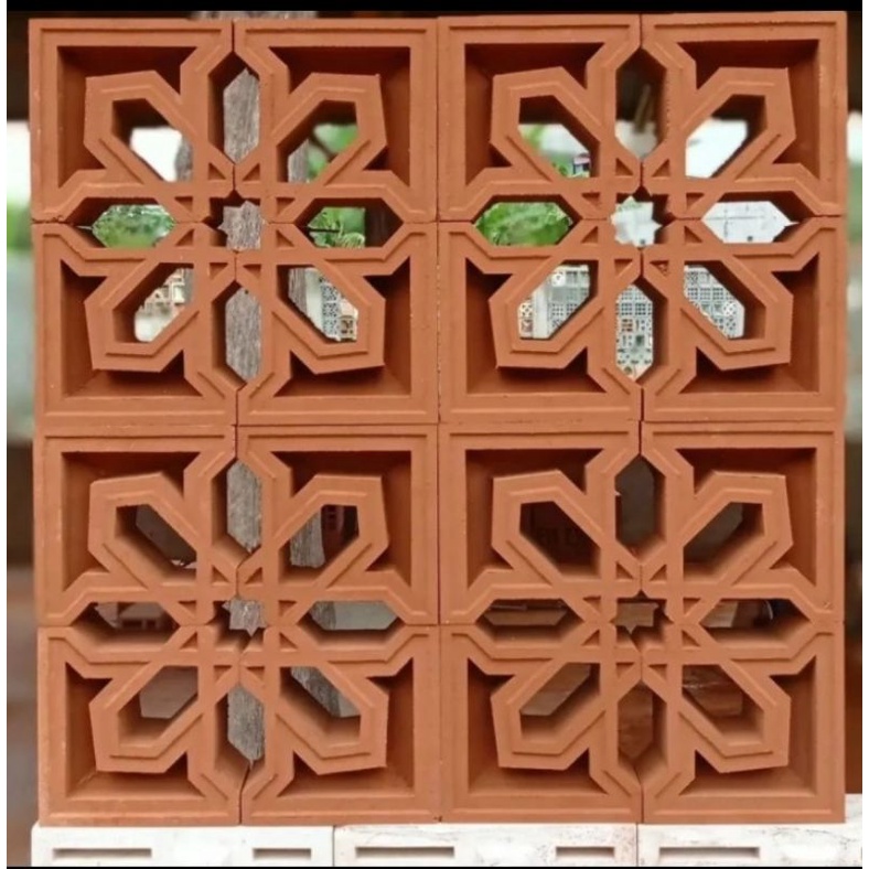 Roster beton Minimalis motif Karawangan