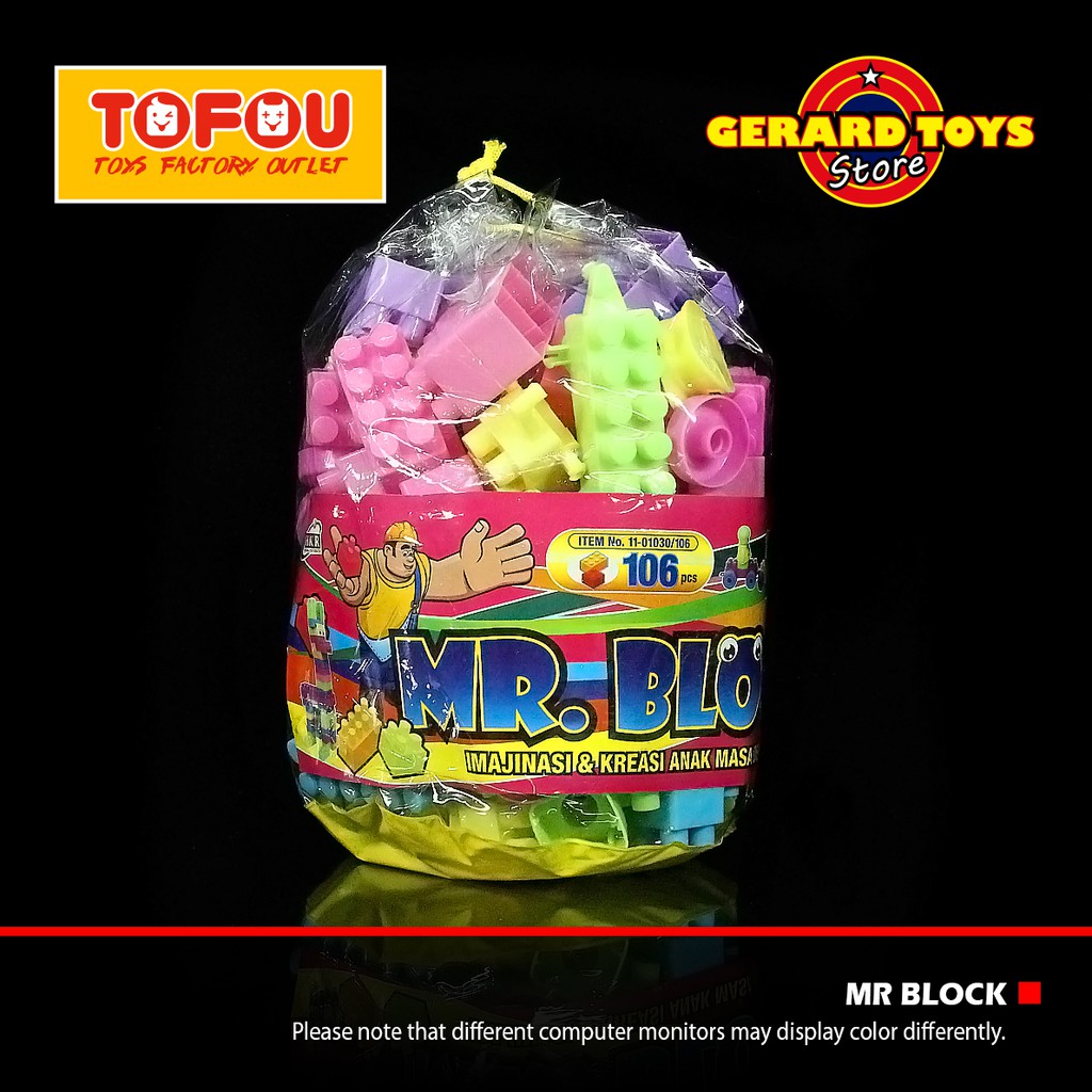 Mainan Lego Mr Blocks Kantong 106pcs MURAH KEREN