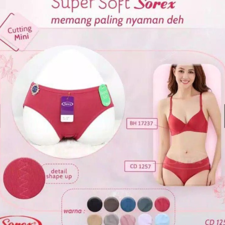 CD SOREX CELANA DALAM WANITA SUPER SOFT - CD 1257 MINI ukuran QL/XXL