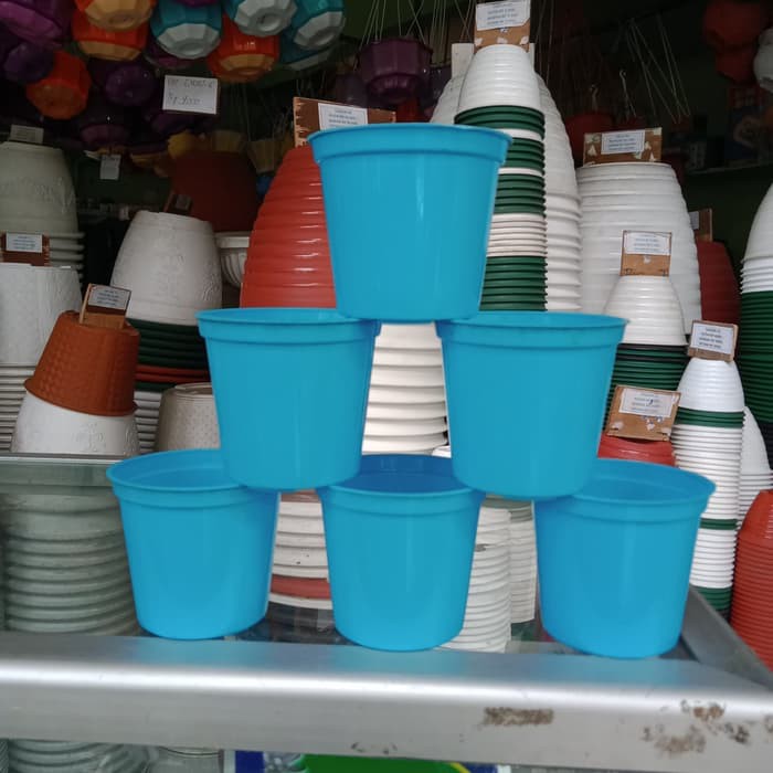 Unik Pot Bunga NKT 8 warna biru Murah
