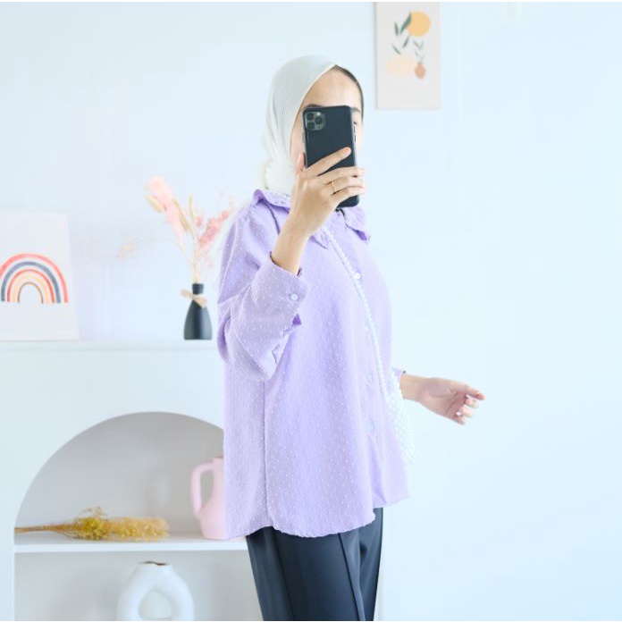 (MSB) BLOUSE OKITA OVERSIZE ATASAN KEMEJA WANITA SHIRT