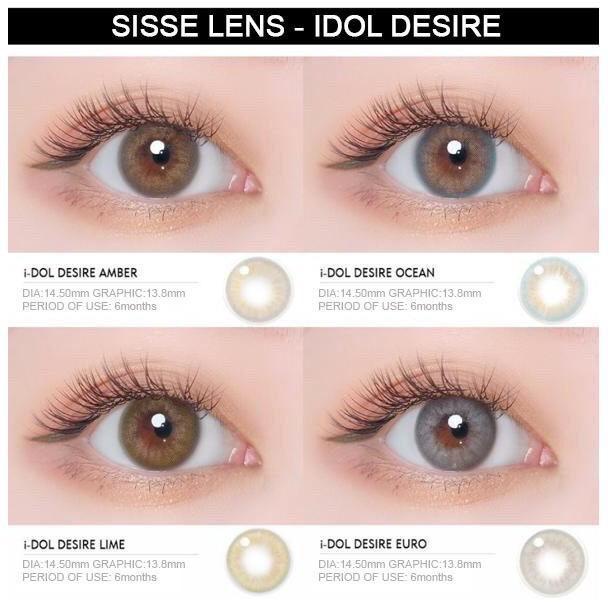 Terlaris ✨ -[BISA COD] softlens SISSELENS/SISSE LENS IDOL DESIRE AMBER GREY normal s/d minus -6.00- 