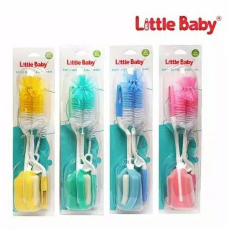 Bottle &amp; Teat Brush Little Baby Sikat Botol Bayi 3 in 1