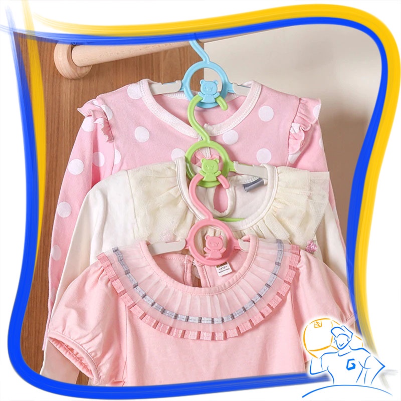 Hanger Setelan Anak Bayi Gantungan Baju Baby Display Motif Beruang