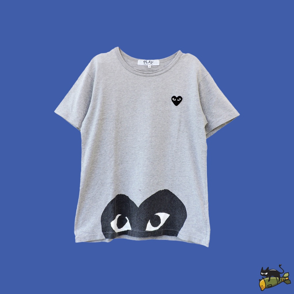 Comme des Garçons CDG Play Big Logo Gray T-Shirt
