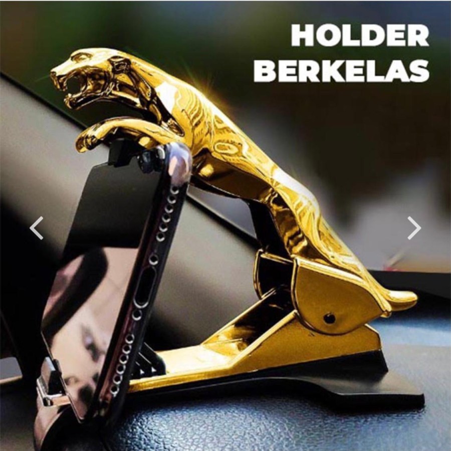 Holjag Phone Cars - Holder Handphone Jepit - Holder Handphone Leopard