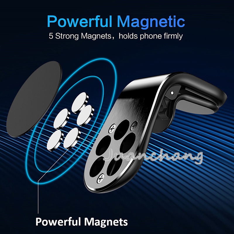 Bracket Wadah Penyangga Handphone Universal Dengan Model Magnetik Dapat Berputar 360 Untuk Mobil° Braket Stand Holder Smartphone Mount Air Vent Mobil