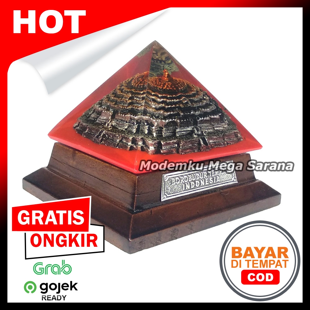 Miniatur Candi Borobudur Limas 10x10x10 cm