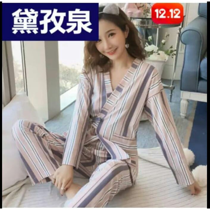 Kimono import / baju tidur wanita / celana panjang / kimono import bahan katun