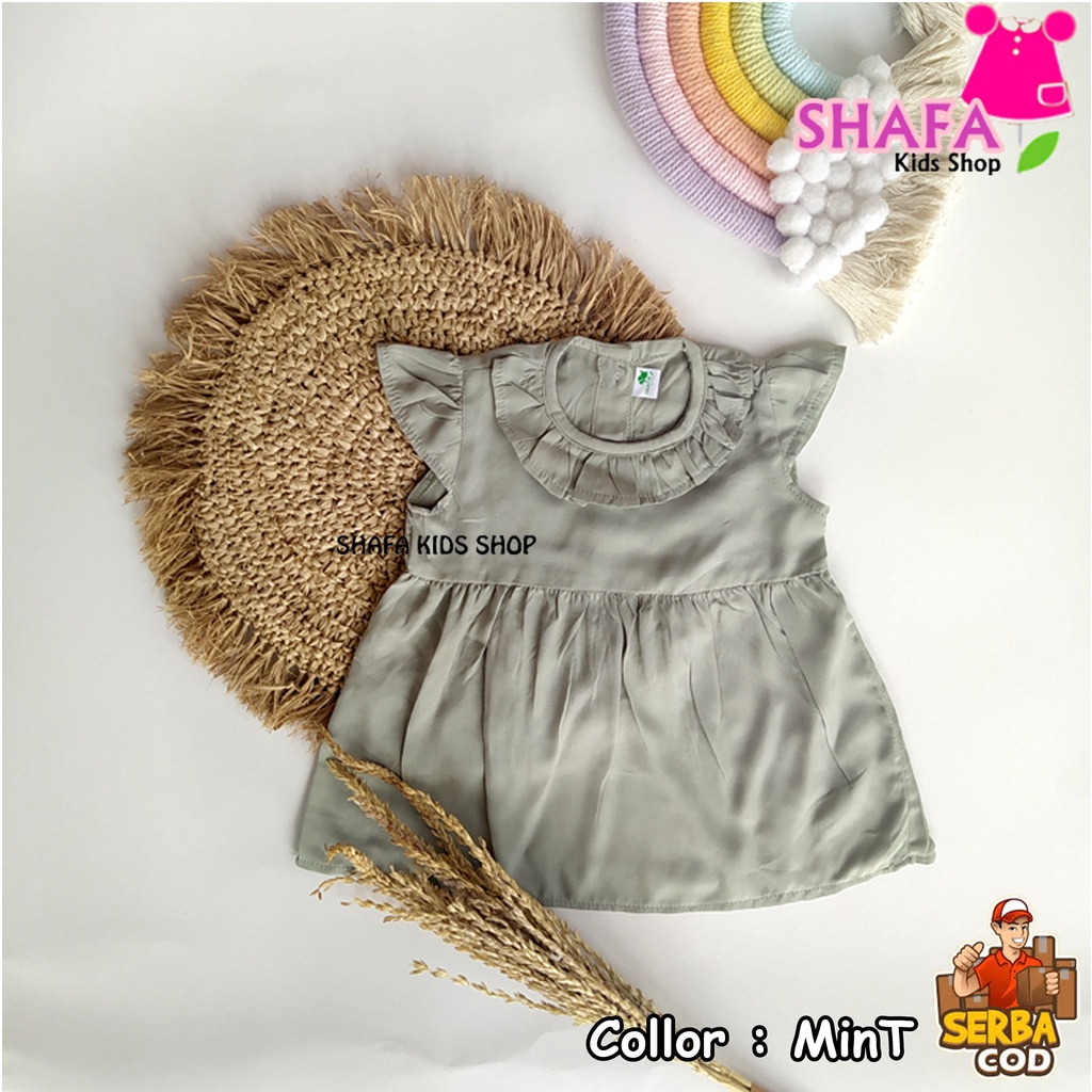DRESS ANAK BAYI PEREMPUAN USIA 3 BULAN - 18 BULAN / BAJU PAKAIAN ANAK BAYI PEREMPUAN / NEWBORN / RAYON VISCOSE-XS0023