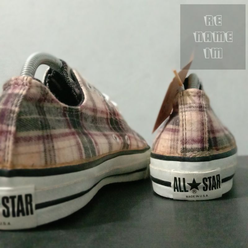 sepatu converse original shadow plaid ox usa chuck taylor