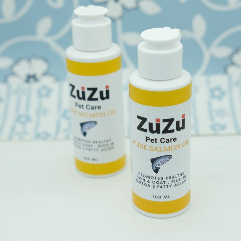 ZUZU PURE SALMON OIL FOR CATS. Vitamin bulu dan imun untuk kucing