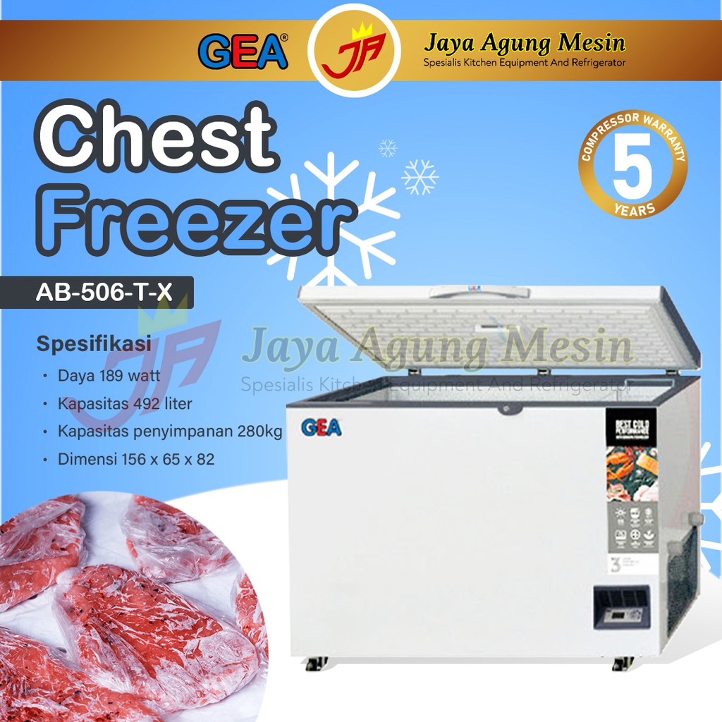 FREEZER GEA Kapasitas 500 liter AB-506 / Freezer Box 500 liter Gea AB-506