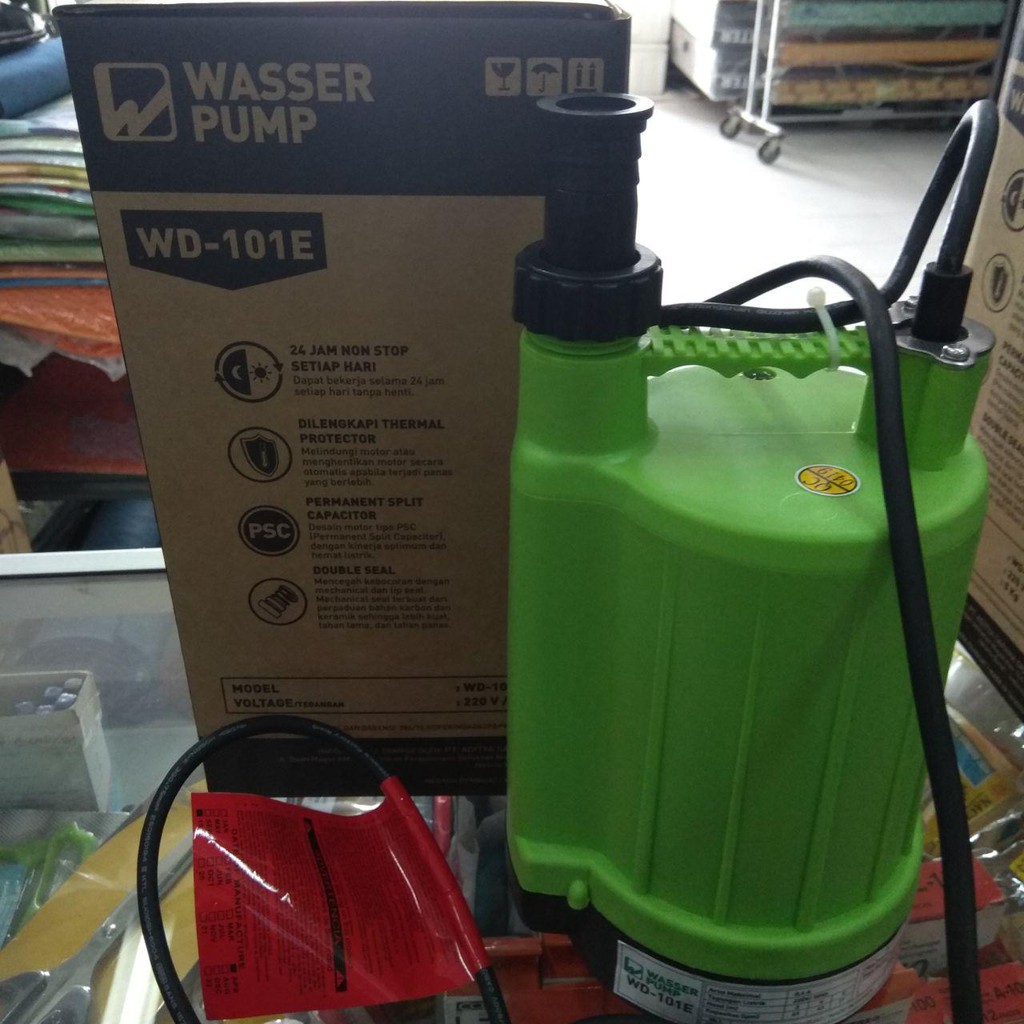 Wasser Pompa Celup Air Bersih WD-101E (100Watt) alat pertukangan pompa celup pompa air wasser WD101E