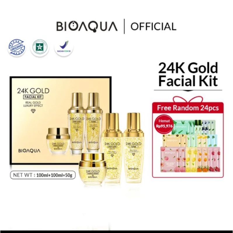 BIOAQUA 24 GOLD FACIAL KIT FREE GIFT