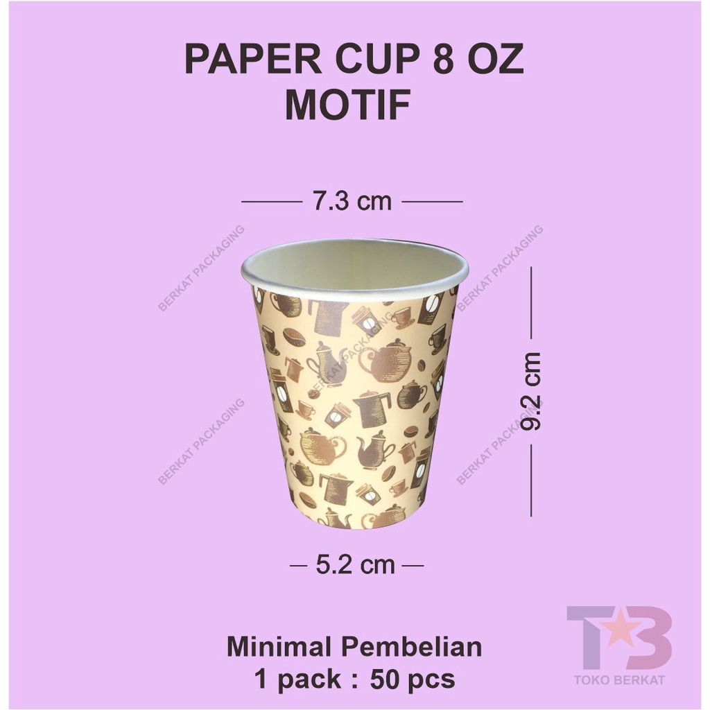 Paper Cup 8oz MOTIF / Paper Cup Hot Motif