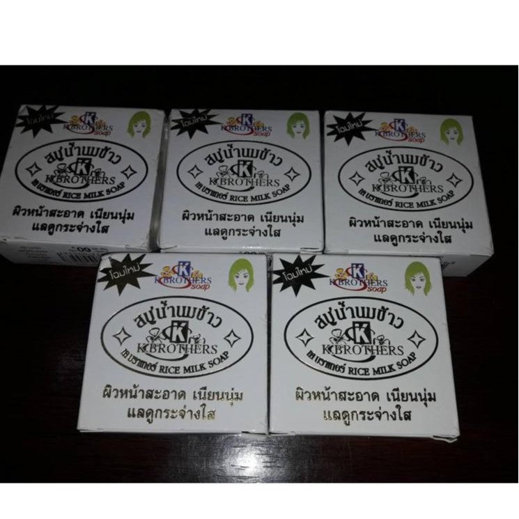 Sabun Beras Susu Putih Thailand K brother - Thai Rice Milk Soap BPOM Original