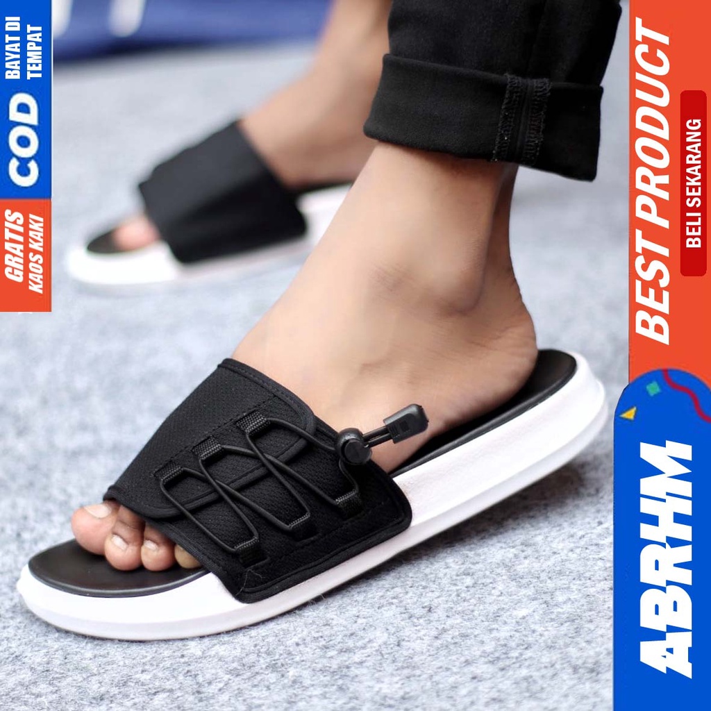 ABRHM X VINCEN Sandal Slide Pria Sandal Slop Pria Original Distro Sendal Selop Cowok / Cowo Kekinian