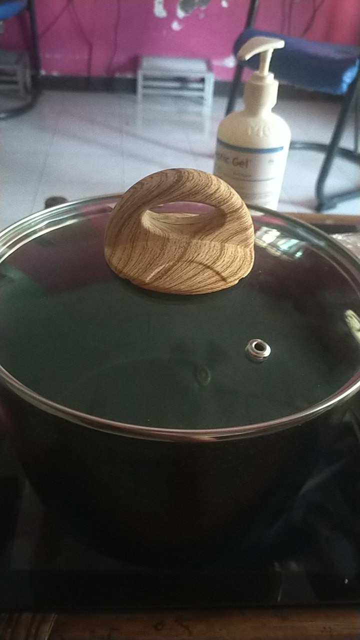 Yoshikawa Mj1212 20cm Panci Tinggi Marble Tutup Kaca Fry Wok ( Iop-3 )