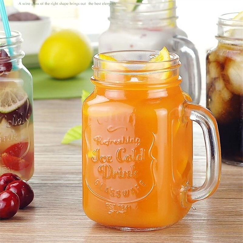 Harvest Jar Ice Cold Drink/ Gelas Mug / Gelas Jar / Gelas Kaca / Gelas Jar Polos / Drink Jar