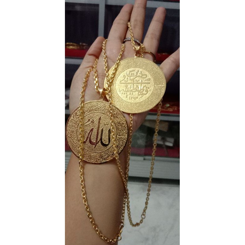 kalung Dinar  lapis emas