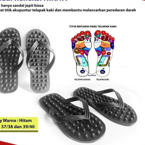 [BB Size 43/44] Sandal Pijat Refleksi Akupuntur Terapi Nikita Model Bintik Besar Size 43/44 atau XL