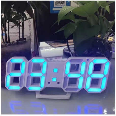 J981 LED 3D Clock / Jam Dinding Digital / Jam LED Meja / Jam Alarm / Jam Dekorasi / Jam Unik