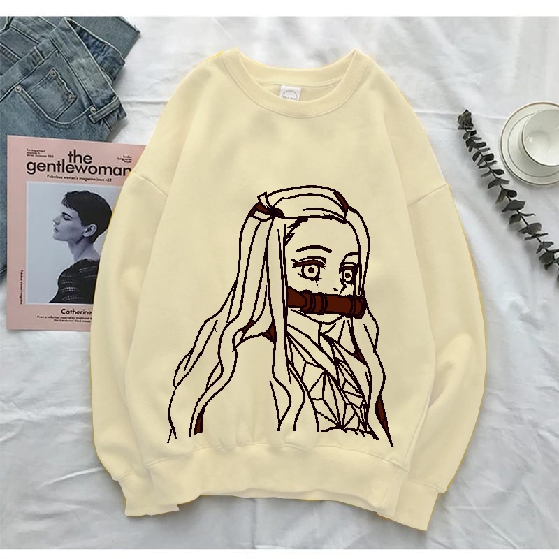 Sweater wanita Anime Nezuko Crewneck M-XXL