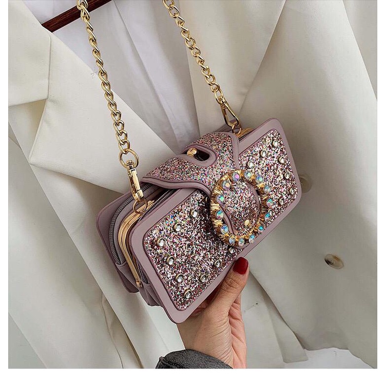 SALE C7414 LE332  TAS SELEMPANG WANITA TAS PESTA GLITER TALI RANTAI TAS LAMARAN HIGH QUALITY FASHION