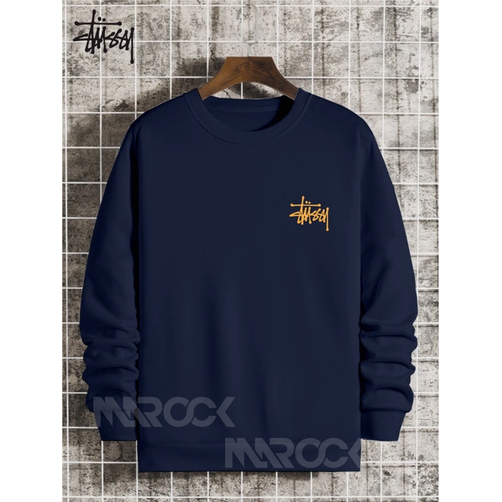 Sweater Distro Pria Crewneck Stussy