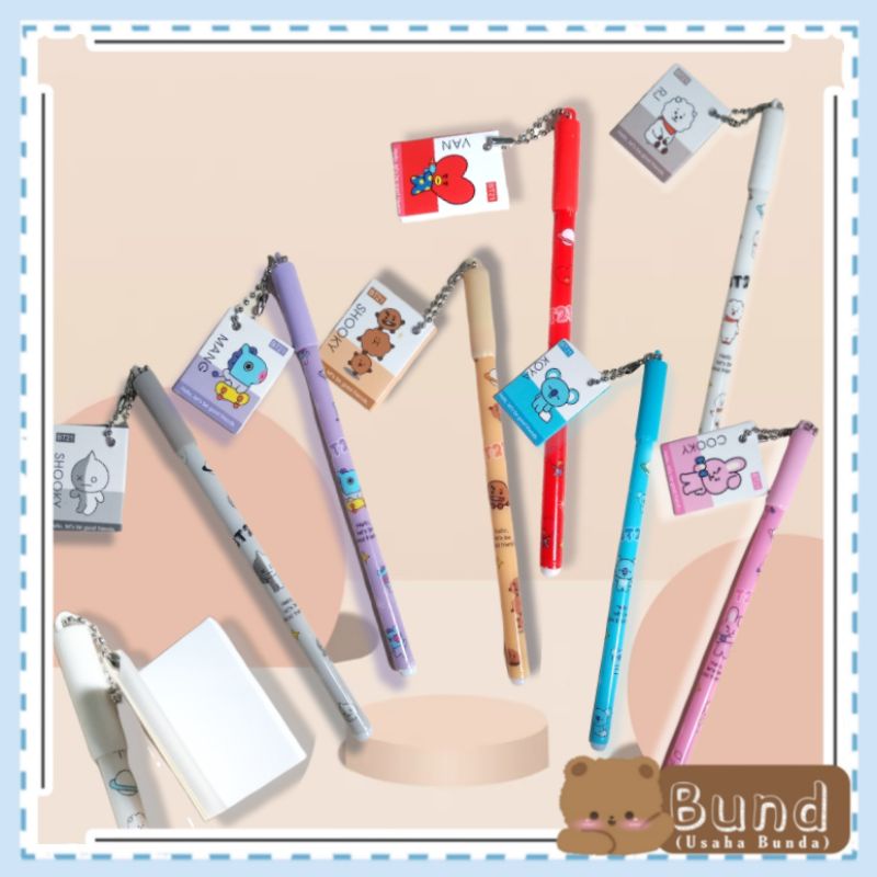 Bund - P0100 PULPEN KARAKTER / PULPEN BUKU / PULPEN + NOTE GANTUNG / PENA LUCU