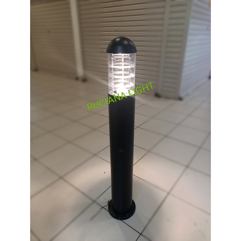 Lampu Taman Bulat 80cm Clear Transparan/Bening  Lonjong Minimalis / Lampu Hias Outdoor Lampu Pagar