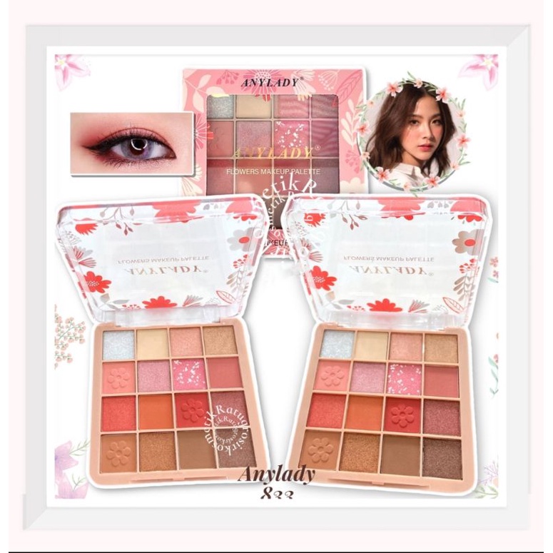 [ECER] EYESHADOW FLOWERS MAKE UP PALETTE ANYLADY NO.833