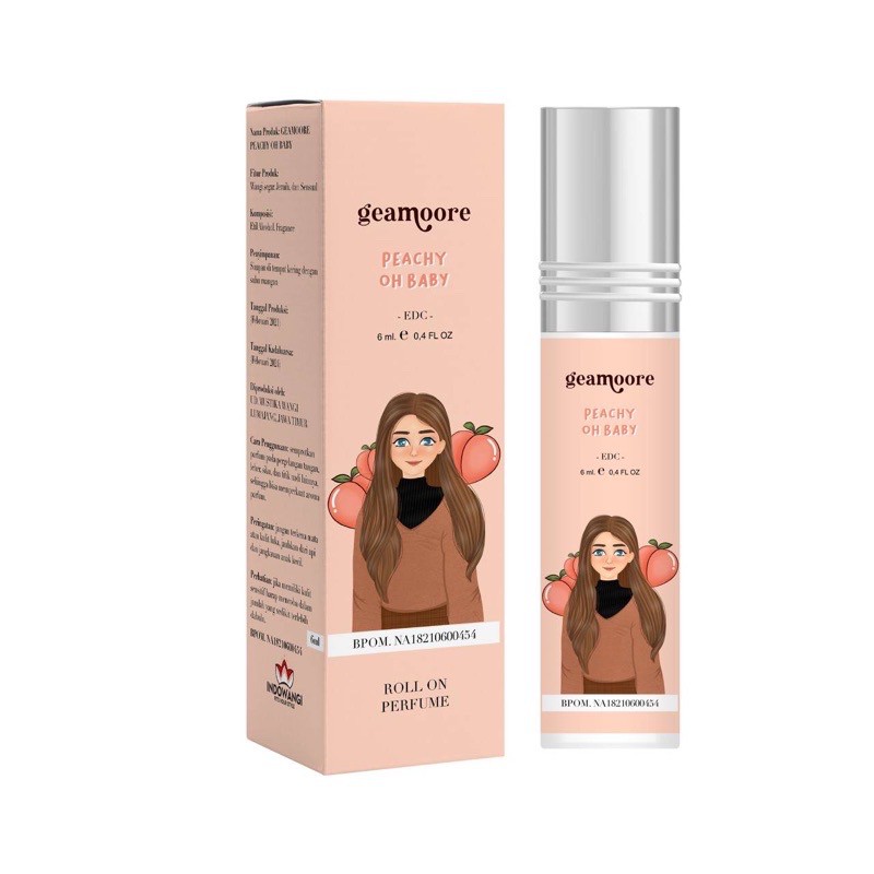 [ML] [TERMURAH SESHOPEE! BPOM] PARFUM GEAMOORE 6ML ROLL ON PARFUME BY GEAMORE 6 ML INSPIRED PERFUME-PEACHYOHBABY roll6ml