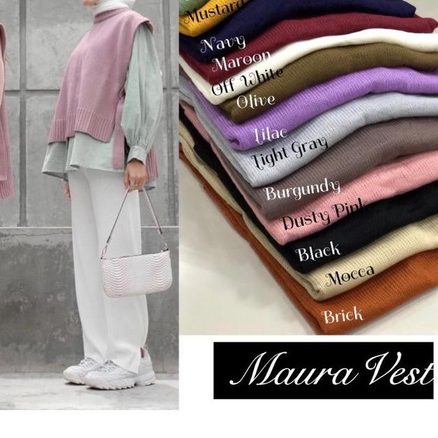 ✱ Rompi rajut tali rompi vest MOURA rompi Outer Wanita Hillo Vest Rajut Rompi Rajut Wanita kekinian