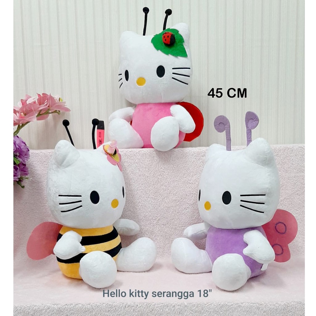 Boneka Hello Kitty Serangga Kumbang Lebah Kupu Kupu 45Cm Impor Kucing Cat