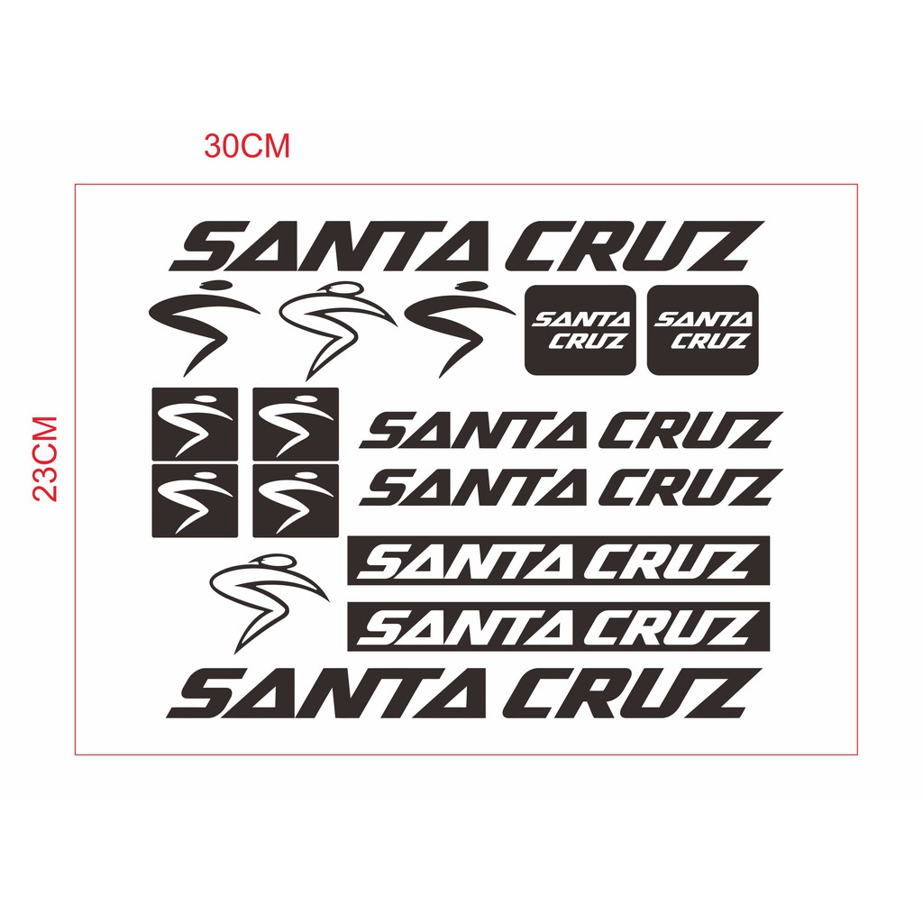 sticker cutting frame sepeda santa cruz