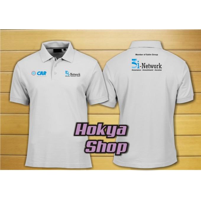 POLO Shirt Putih Bordir Komputer CAR 3i Network Salim Group Hokya Shop