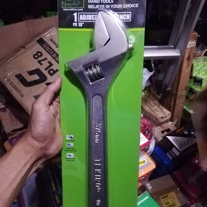 KUNCI INGGRIS 15 in TEKIRO ADJUSTABLE WRENCH 15 INCH TEKIRO WR-AD0284 TEKIRO Kunci Inggris Perkakas