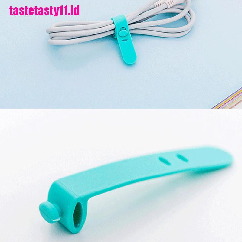 【TTID】4Pcs Silicone Cable Organizer USB Data Wrap Cord Winder Wire Protector Ho