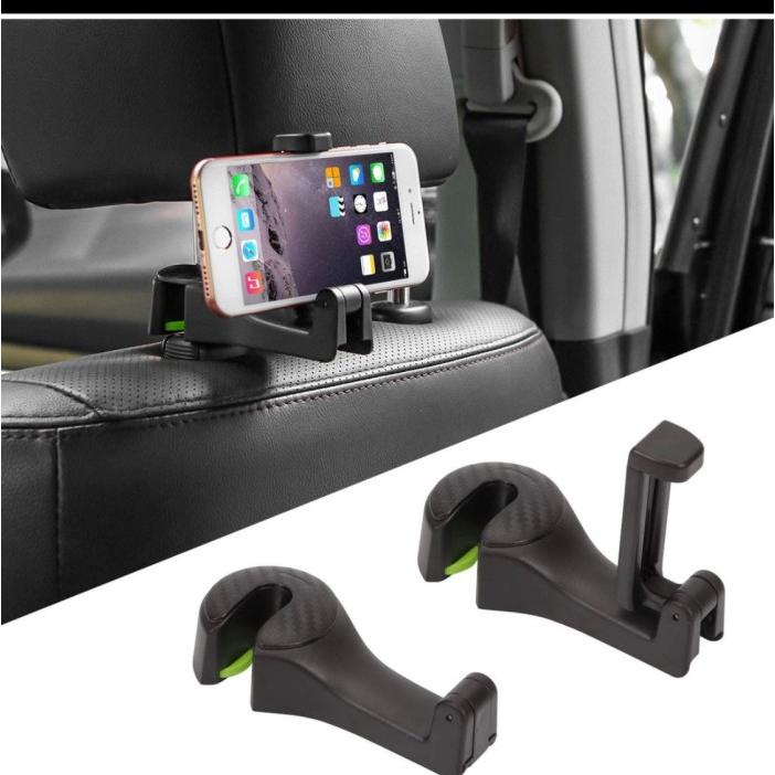 Holder Hp Mobil Car Phone Holder Jok Belakang Head Rest Hook Gantungan