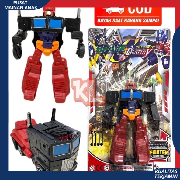 PROMO Mainan Anak Robot optimus brave destiny mobil berubah jadi robot Autobot Murah Berkualitas SNI