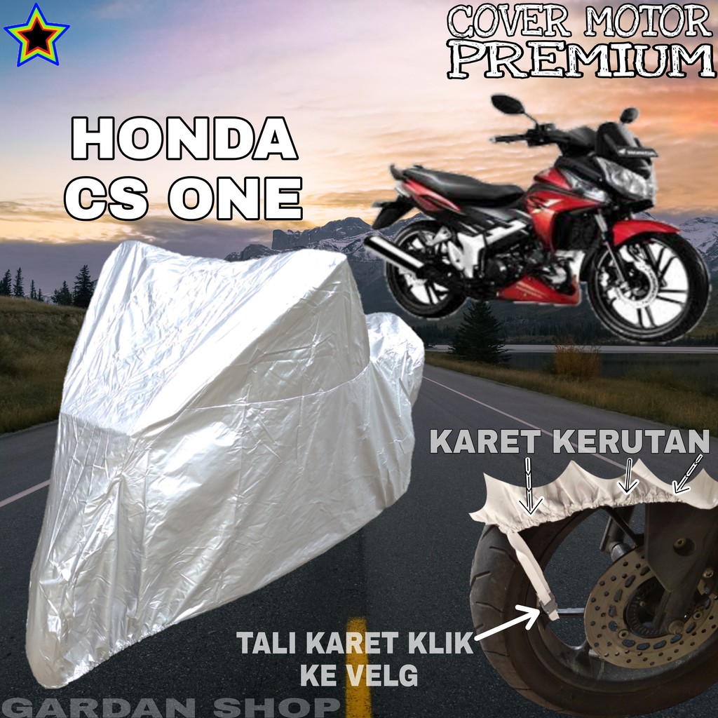 Sarung Motor HONDA CS ONE SILVER POLOS Body Cover Penutup Motor Honda Cs PREMIUM